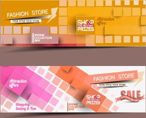 vector web banners creative design graphics set