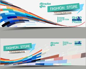 vector web banners creative design graphics set