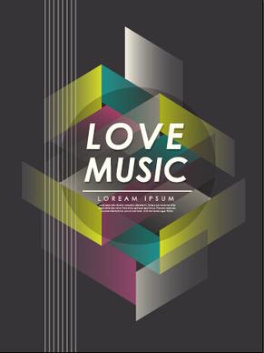 retro music concert flyer cover design vector