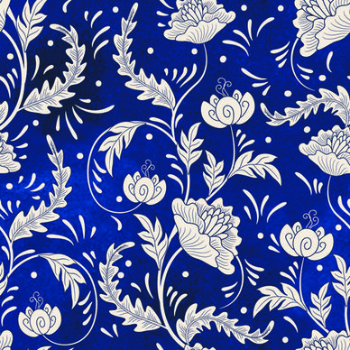 blue decorative ornaments russian style vector