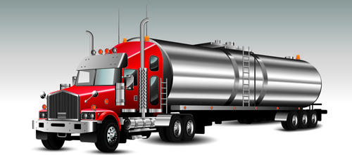 realistic delivery truck vector design graphics