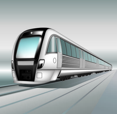 realistic speed train vector