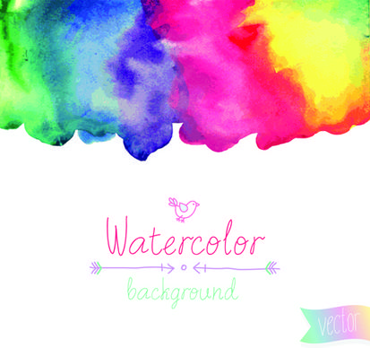 watercolor elements vector background