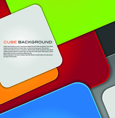 modern cube background vector graphics