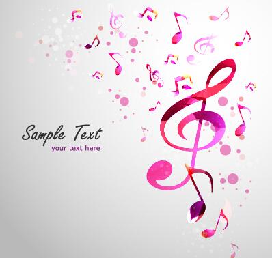 stylish colorful music vector background graphics