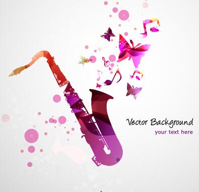 stylish colorful music vector background graphics