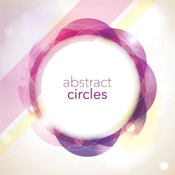 halation circles frame vector background