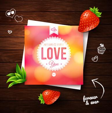 summer style wedding invitation background vector