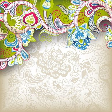 decorative floral pattern vector background art