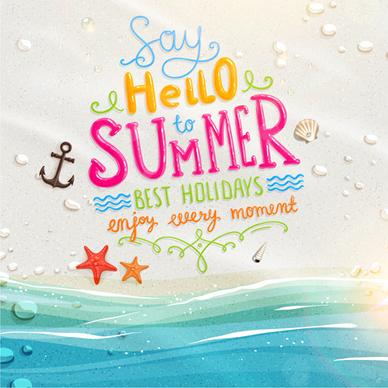 excellent summer holidays background vector