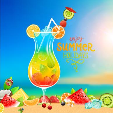 excellent summer holidays background vector