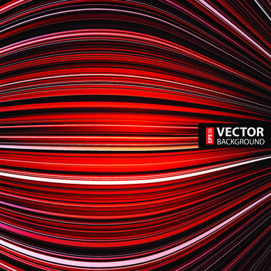 red wave abstract vector background