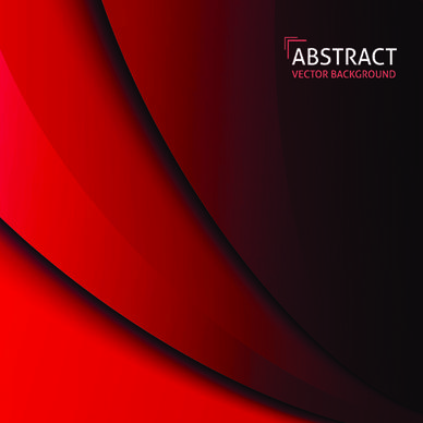 red wave abstract vector background