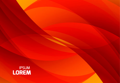 red wave abstract vector background