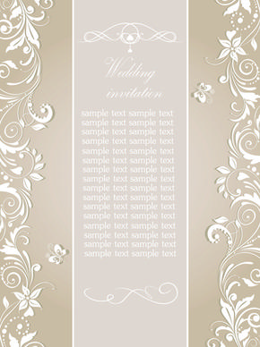 floral wedding invitation card elegant design