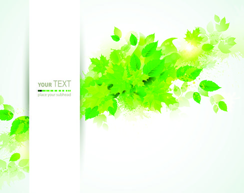 green leaves with grunge background graphics vector