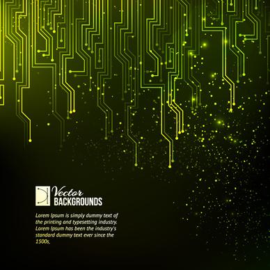 creative circuit board concept background vector