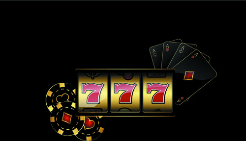 shiny casino elements background vector