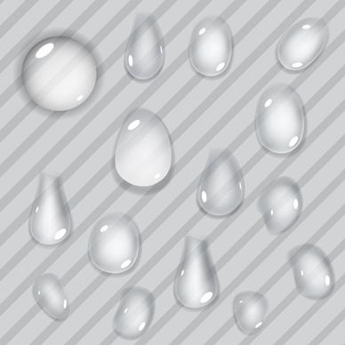 realistic water drop vector background