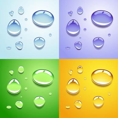 realistic water drop vector background