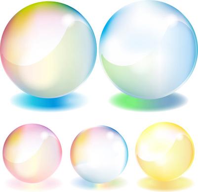 transparent colorful sphere vector