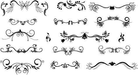 decorative floral design pack vector