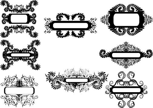 decorative floral design pack vector