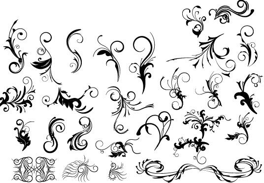 decorative floral design pack vector