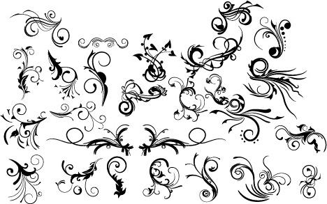 decorative floral design pack vector