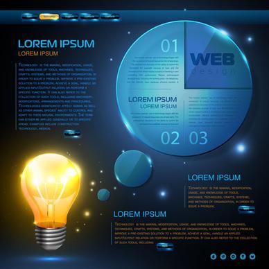 blue web infographics template design vector