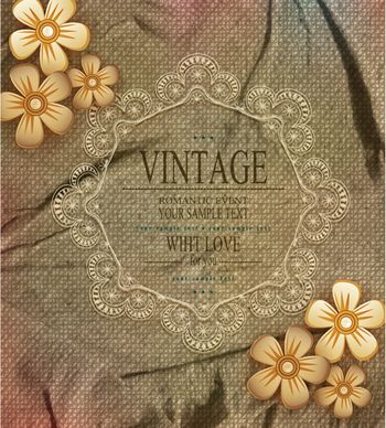 romantic vintage cards with love vector