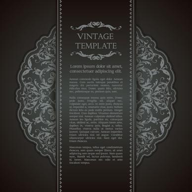 ornate vintage template background vector