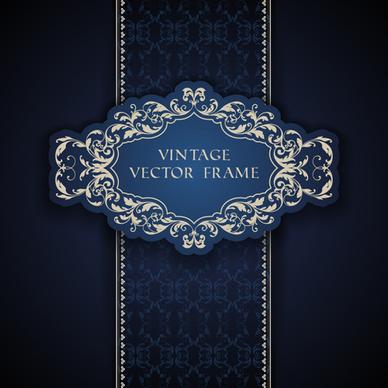 ornate vintage template background vector