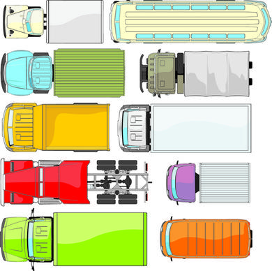 different truck vector