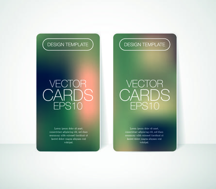 blurred colored card vector design