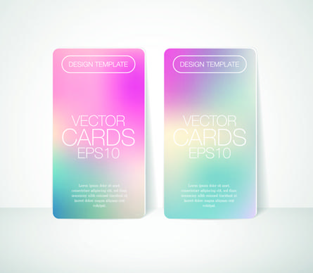 blurred colored card vector design