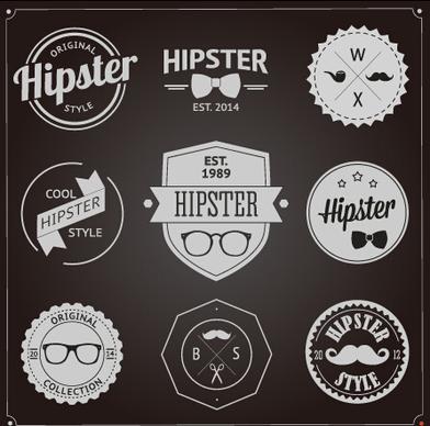 hipster style badges and labels vector graphics