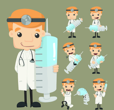 funny doctor character vectors graphics