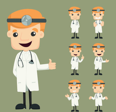 funny doctor character vectors graphics