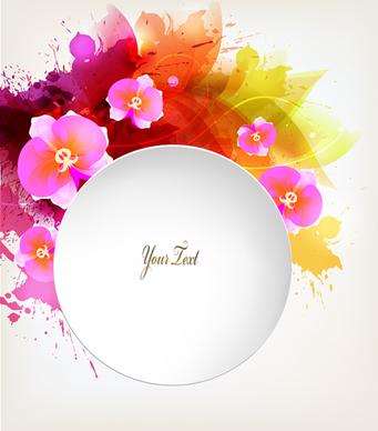 beautiful watercolor floral vector background