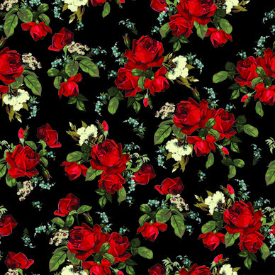 vintage roses vector seamless pattern