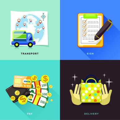 flat infographics icons creative vector