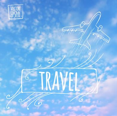 blurred summer travel creative background