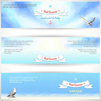 best summer voyage travel vector banner