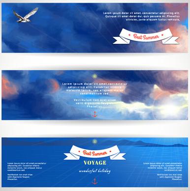 best summer voyage travel vector banner