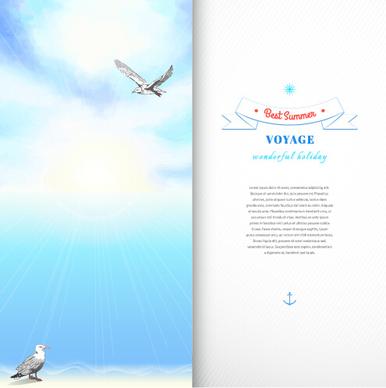 best summer voyage travel vector banner