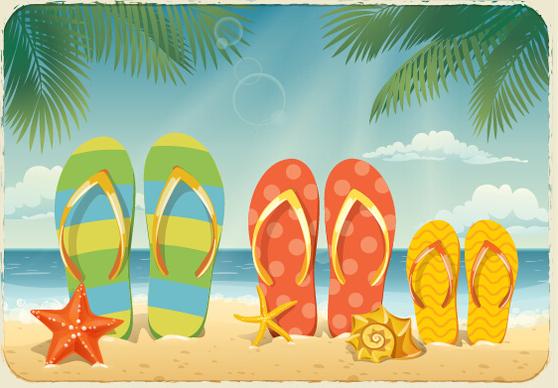 best summer holiday beach vector background