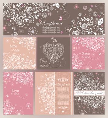 elegant ornaments floral background vector