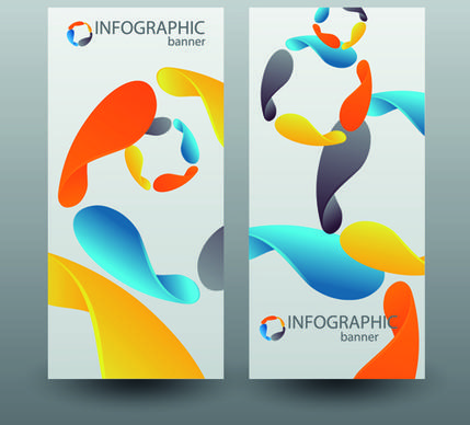 colored abstract infographics banner vector