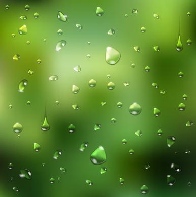 crystal water drops with blurred background art